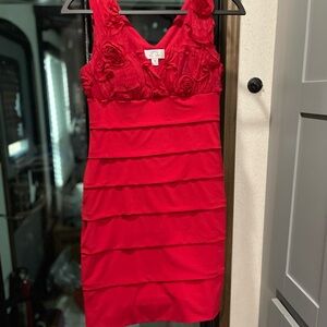 Elegant Red Sleeveless Dress